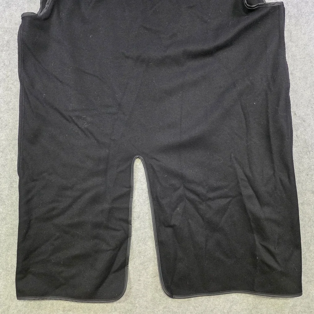 Vintage Burberrys Mens Large Black Wool Zip In Trench Coat Liner Long